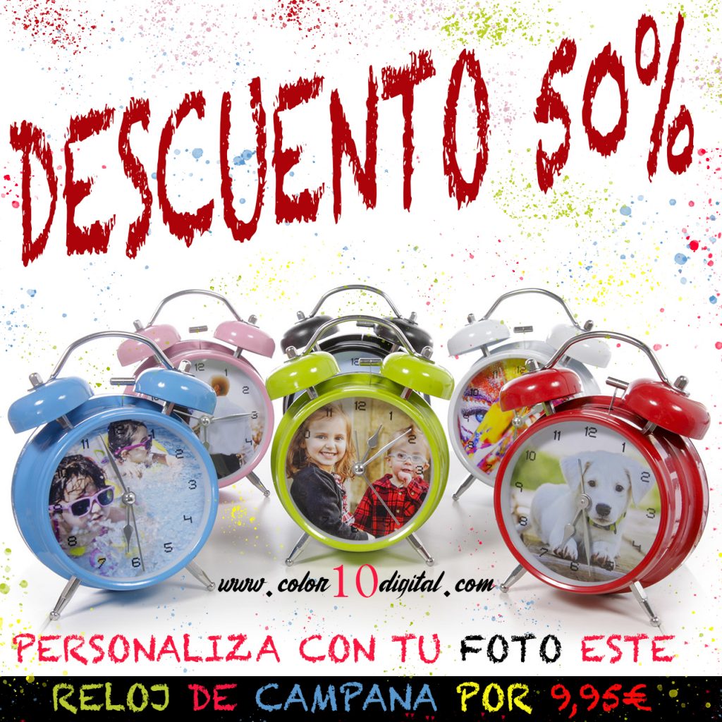 Reloj despertador online personalizado con foto
